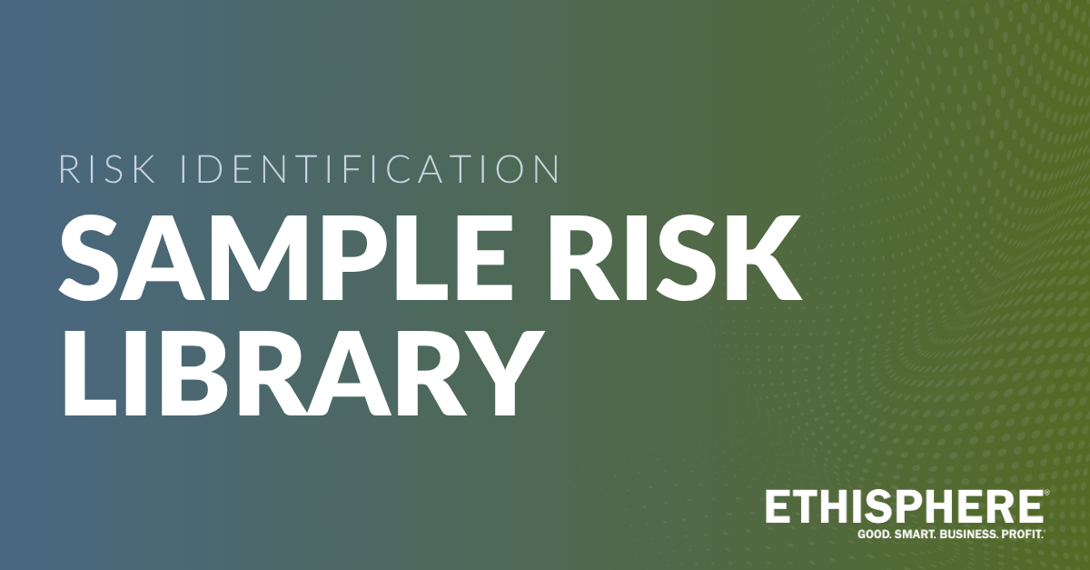 Risk Identification: Sample Risk Library